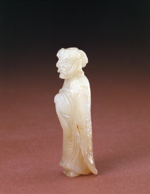 图片[1]-White Jade Dragon King Statue Pendant-China Archive